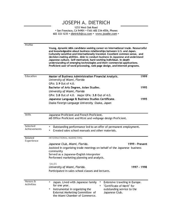 Free resume templates for macintosh